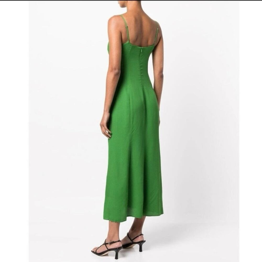 Reformation Liya Midi Slip Dress Kelly Green Size 12 NWT Party Vacation Resort - Picture 2 of 7
